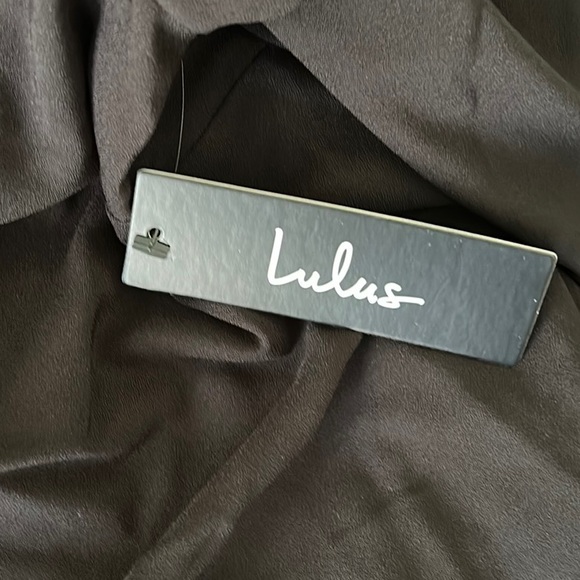 NWT Lulus Last Love Song Black Tie Waist Bow Detail Bell Sleeve Dress - M - Picture 12 of 16